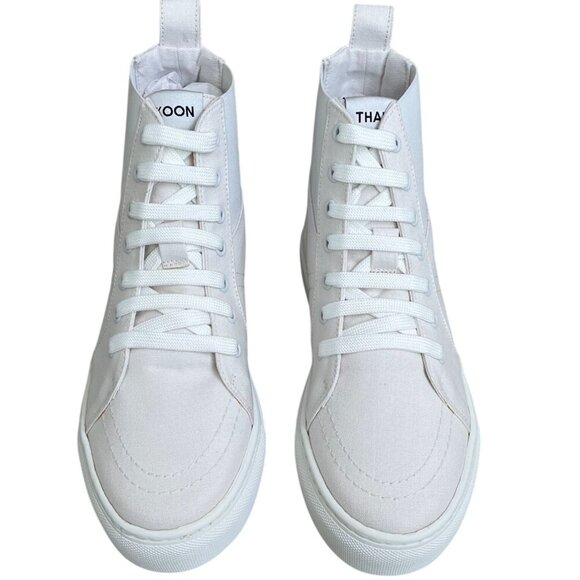✨ Thakoon White Canvas Pull-On High-Top Sneakers EU 36 & 38 – NIB - US 6, US 8 - Picture 4 of 16